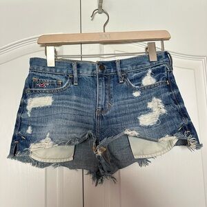 Hollister Denim Distressed Women Shorts